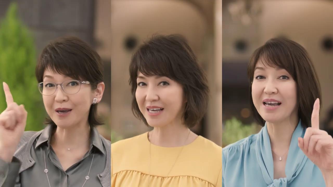 動画now 賀来千香子 が出演する アデランス レディースアデランス のcm 3人の賀来さん 篇